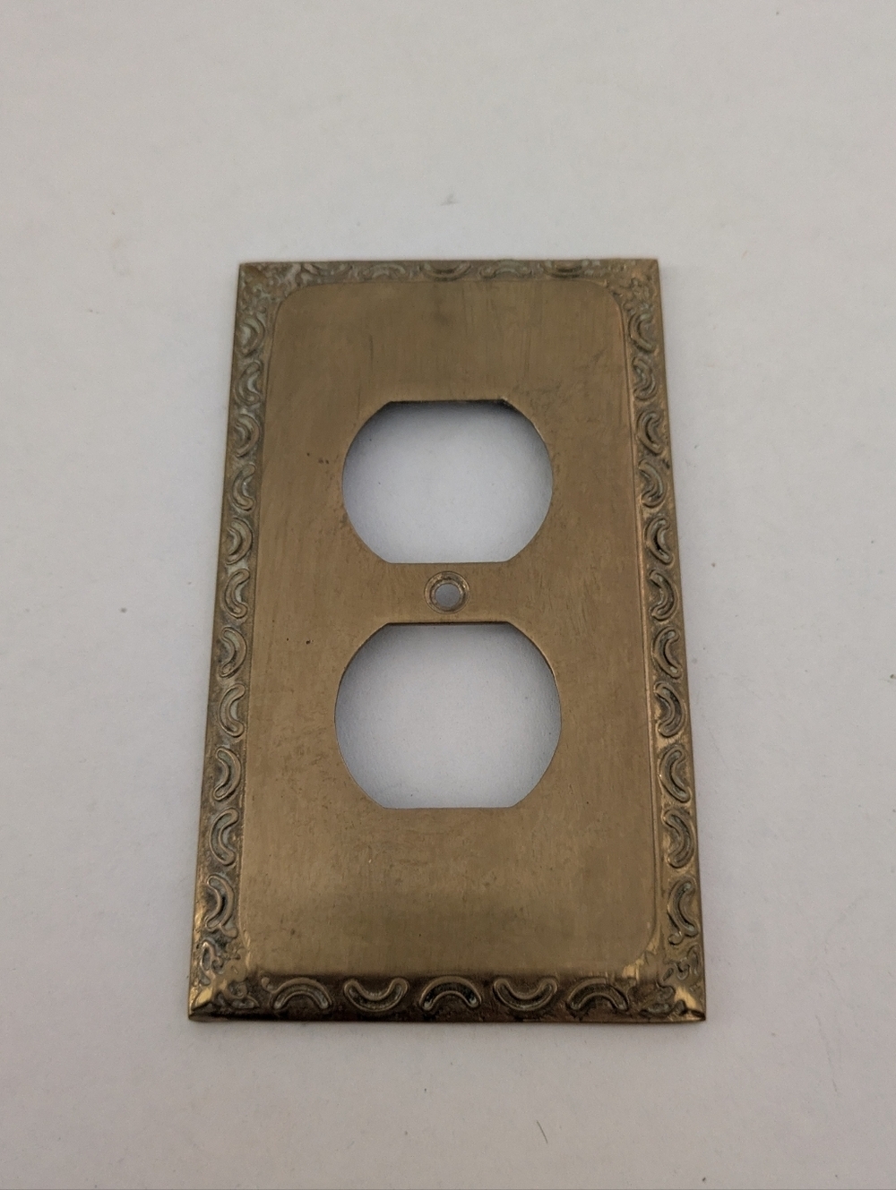VTG Gatco Brass/ Gold Outlet Cover Made in Taiwan